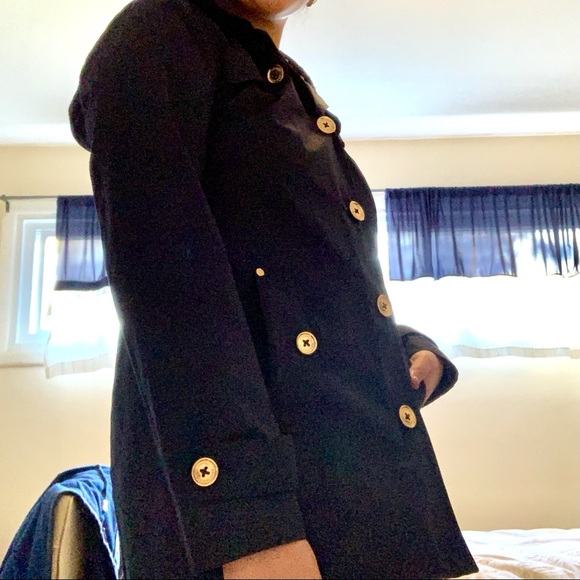 Michael Kors navy blue rain coat/trench coat - Picture 5 of 6